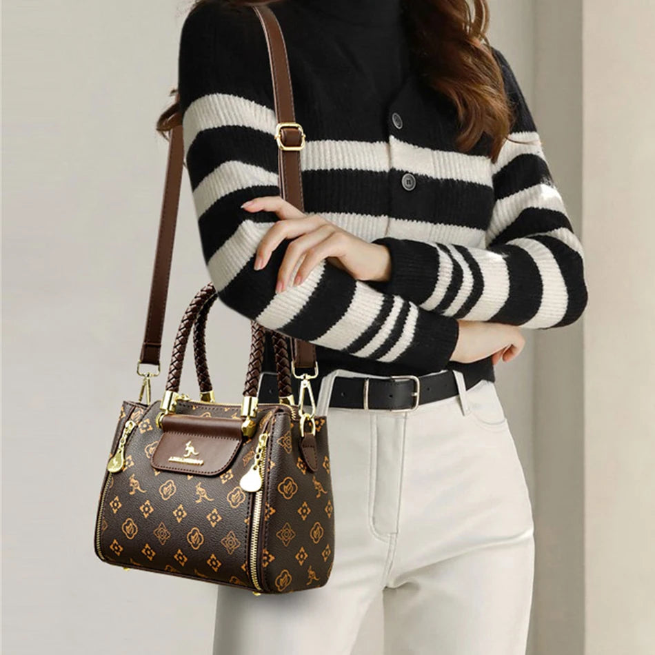 Women's Soft Leather Crossbody Messenger Bag