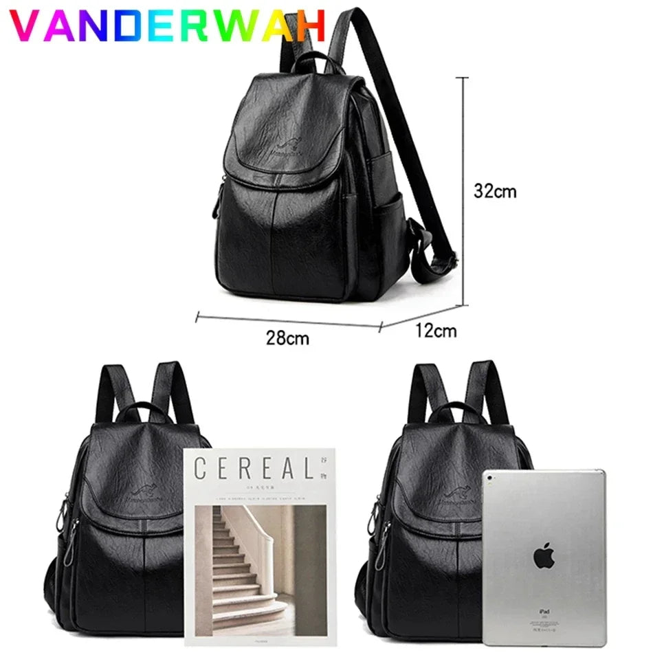 Soft Leather Women Backpack