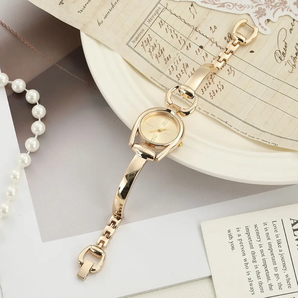 Women's Button Bracelet Quartz Watch