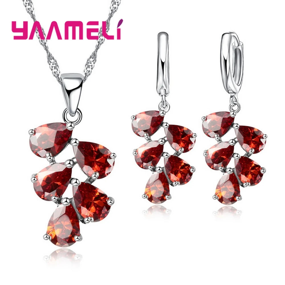Sterling Silver Zirconia Jewelry Set