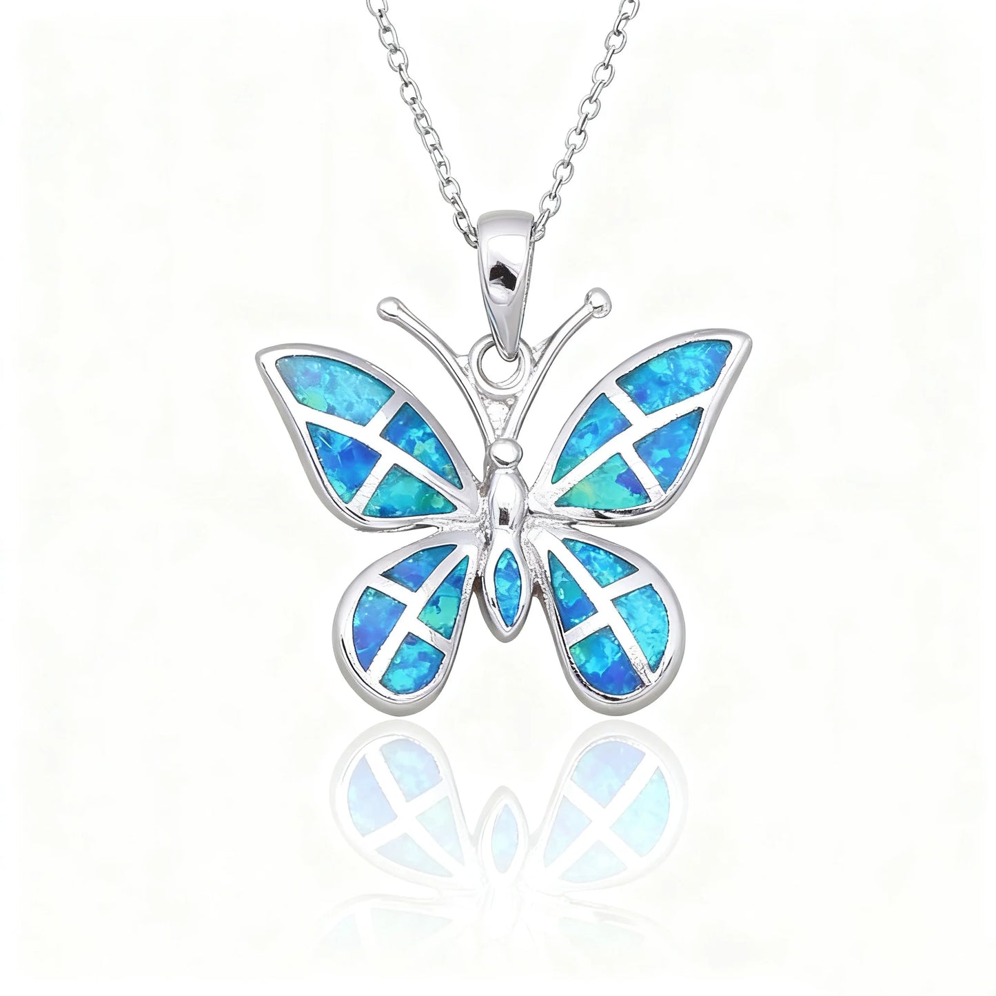 Butterfly Opal Pendant Necklace