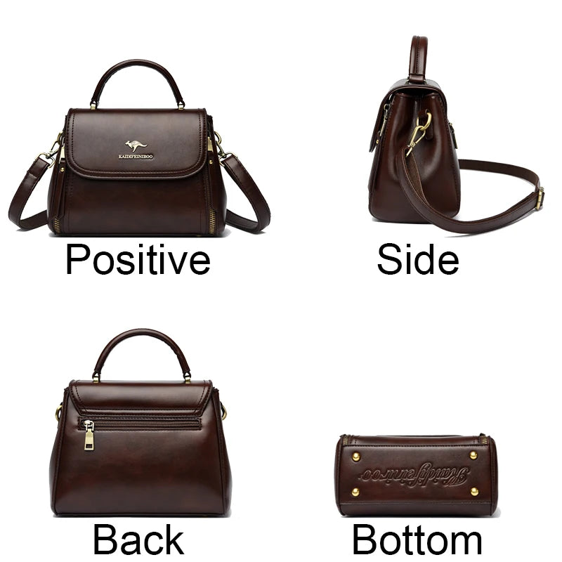 Vintage Leather Crossbody Bag