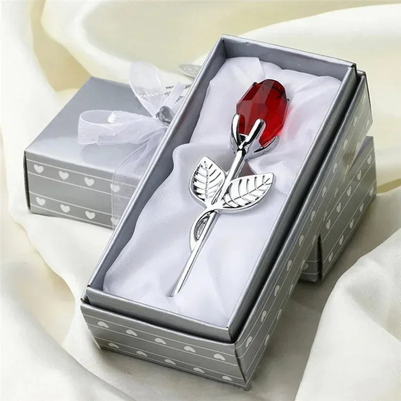 Crystal Rose Jewelry Box Set Valentine Gift