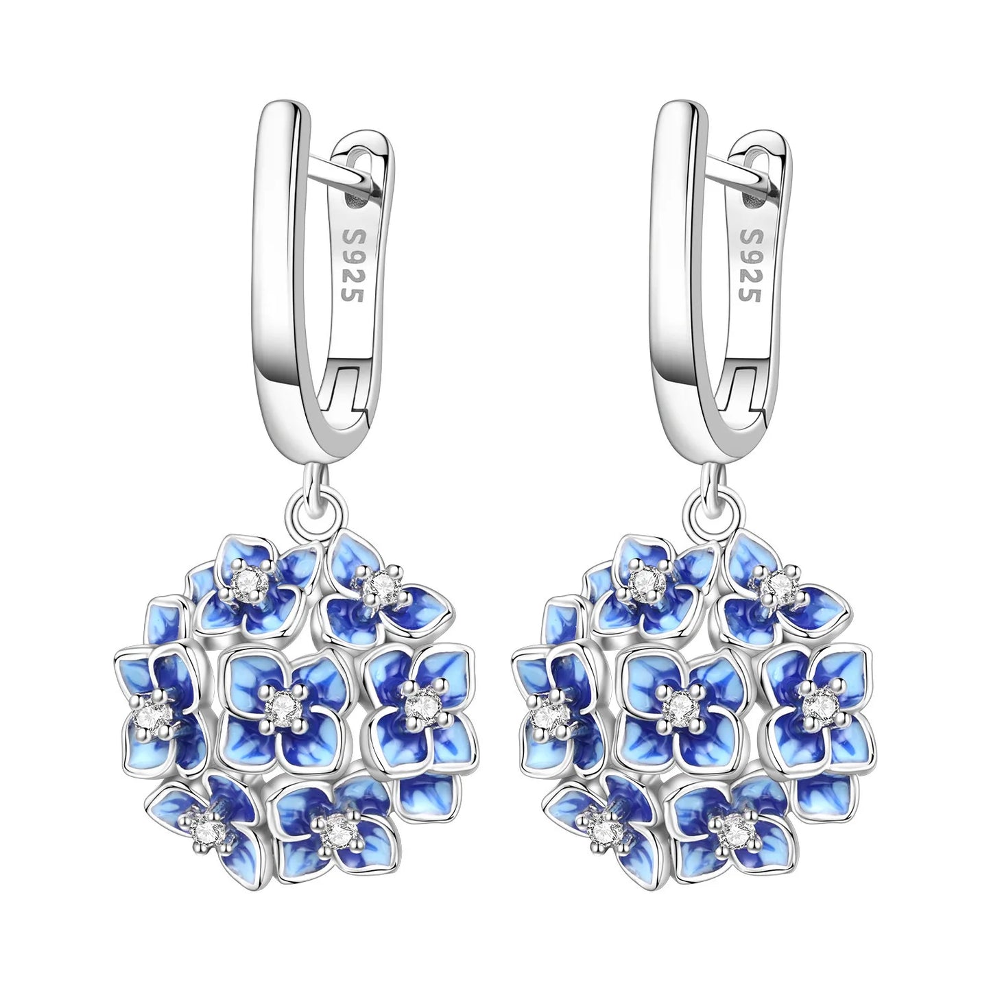 Women's S925 Silver Daisy Hoop Earrings