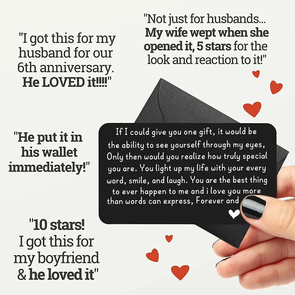 I Love You Wallet Insert Card Men Gift