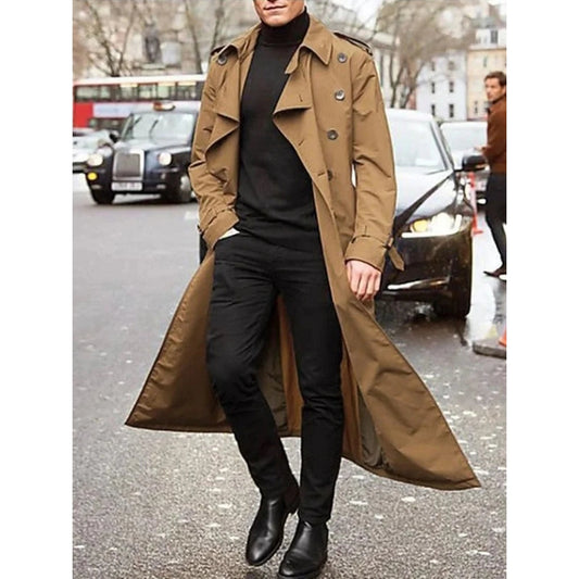 British Epaulet Men Trench Coat