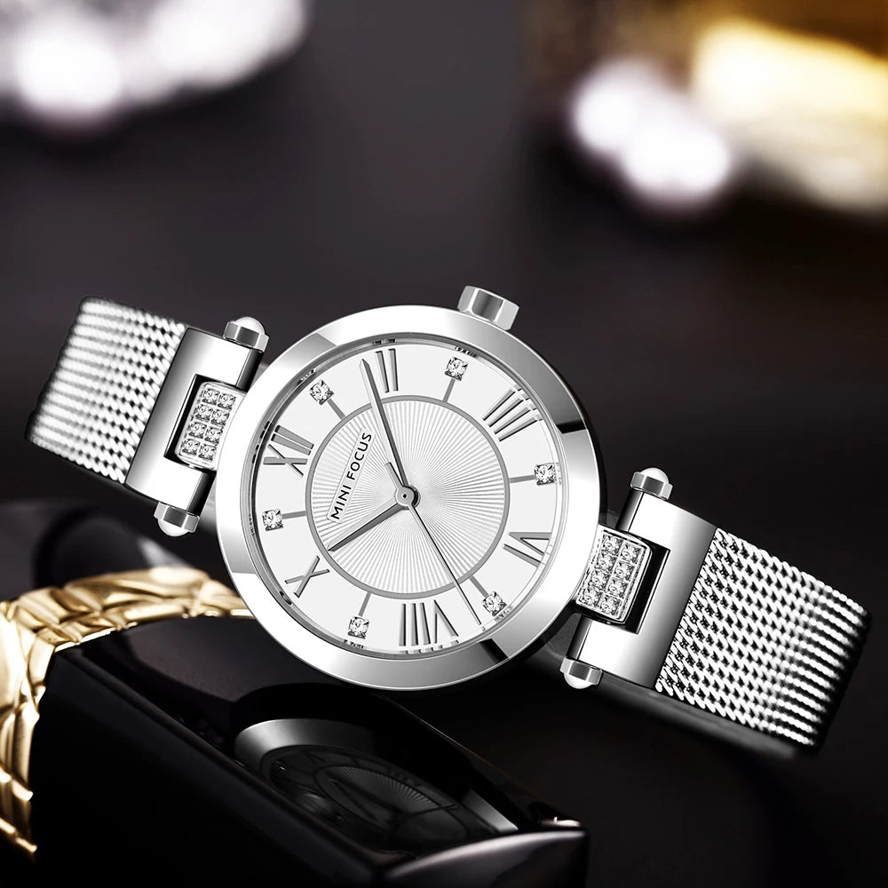 Silver Mesh Belt Ladies Watch