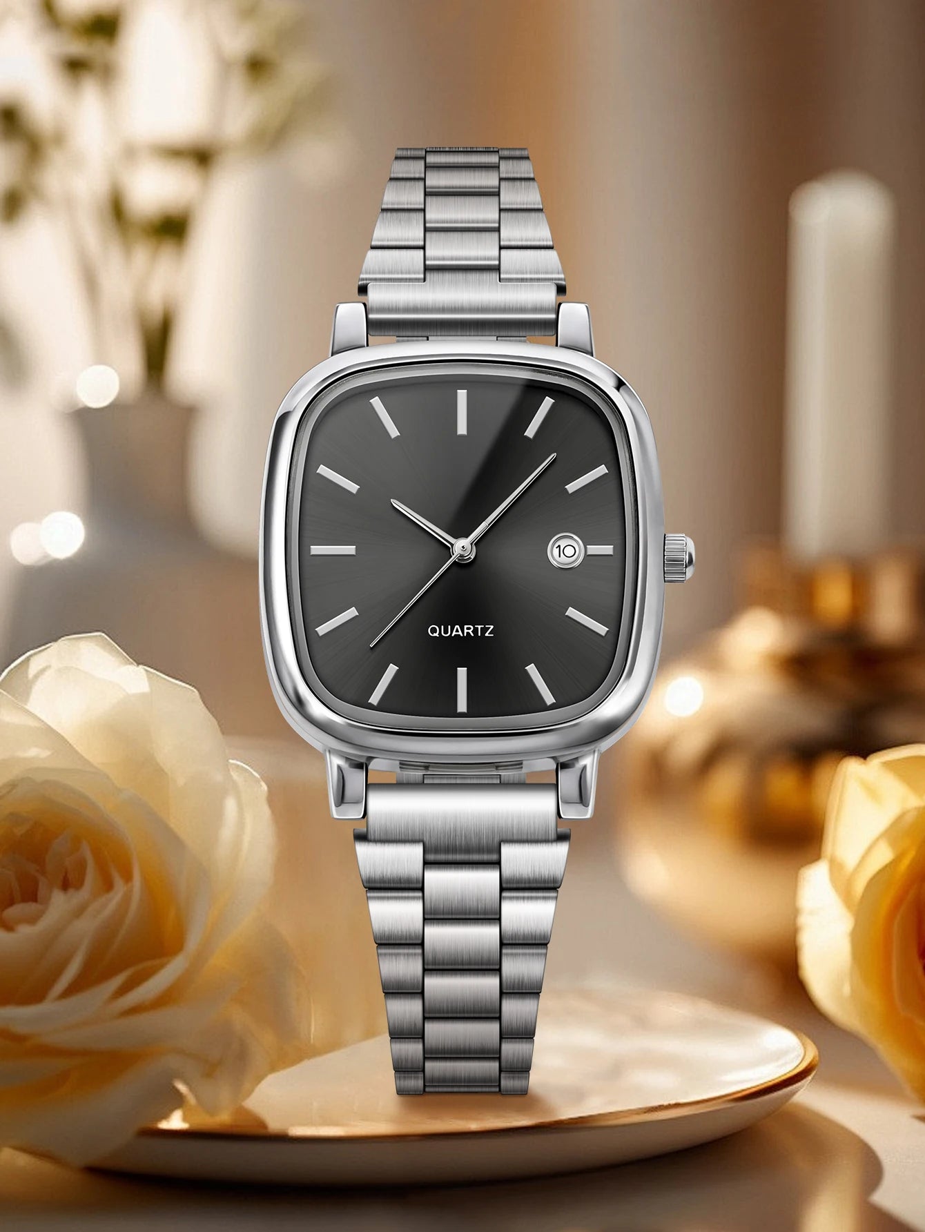 Women's Luxury Quartz Watch Calendar Steel