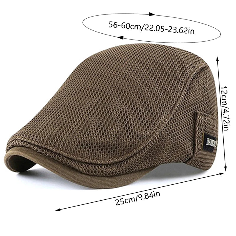 Mesh Breathable Newsboy Beret