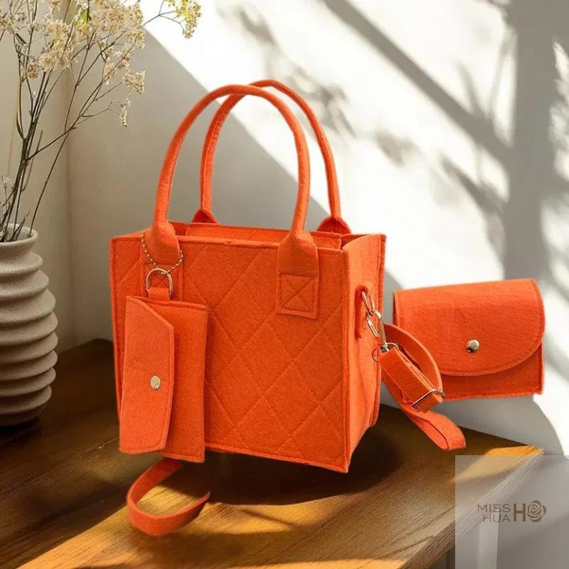 Women's PU Leather 3-Piece Handbag Set