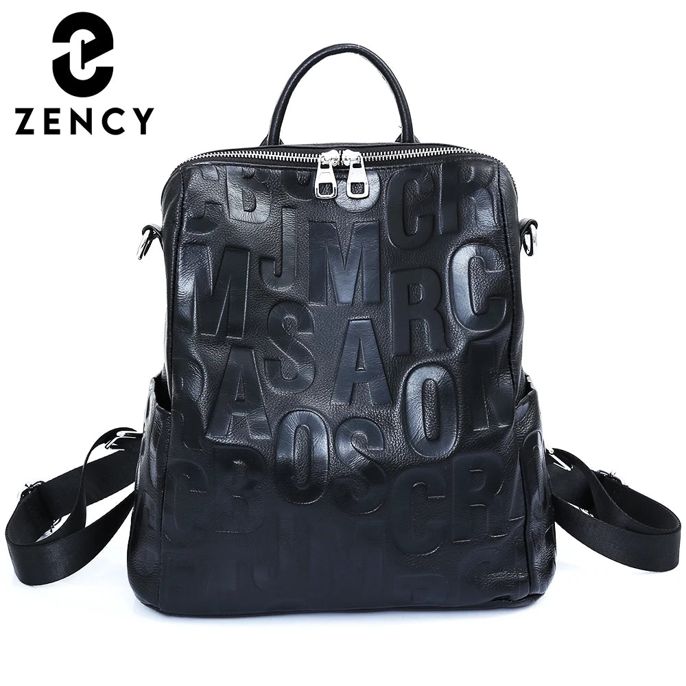 Women's Genuine Leather Backpack School Travel