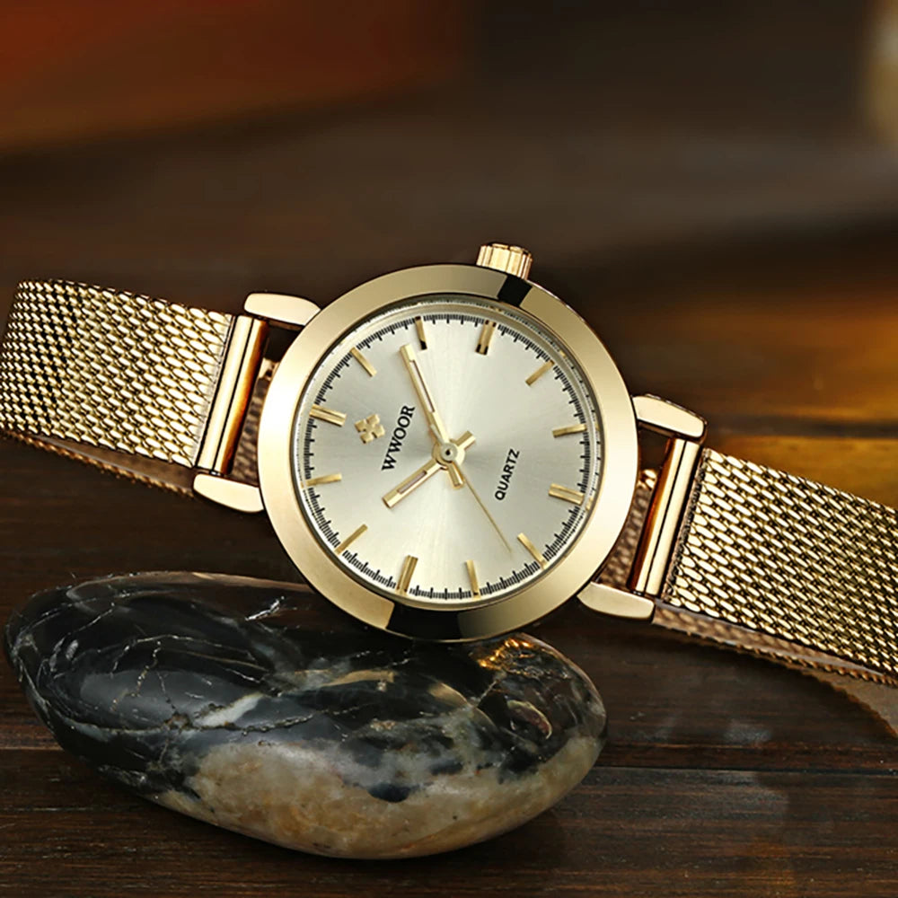 WWOOR Steel Bracelet Quartz Watch
