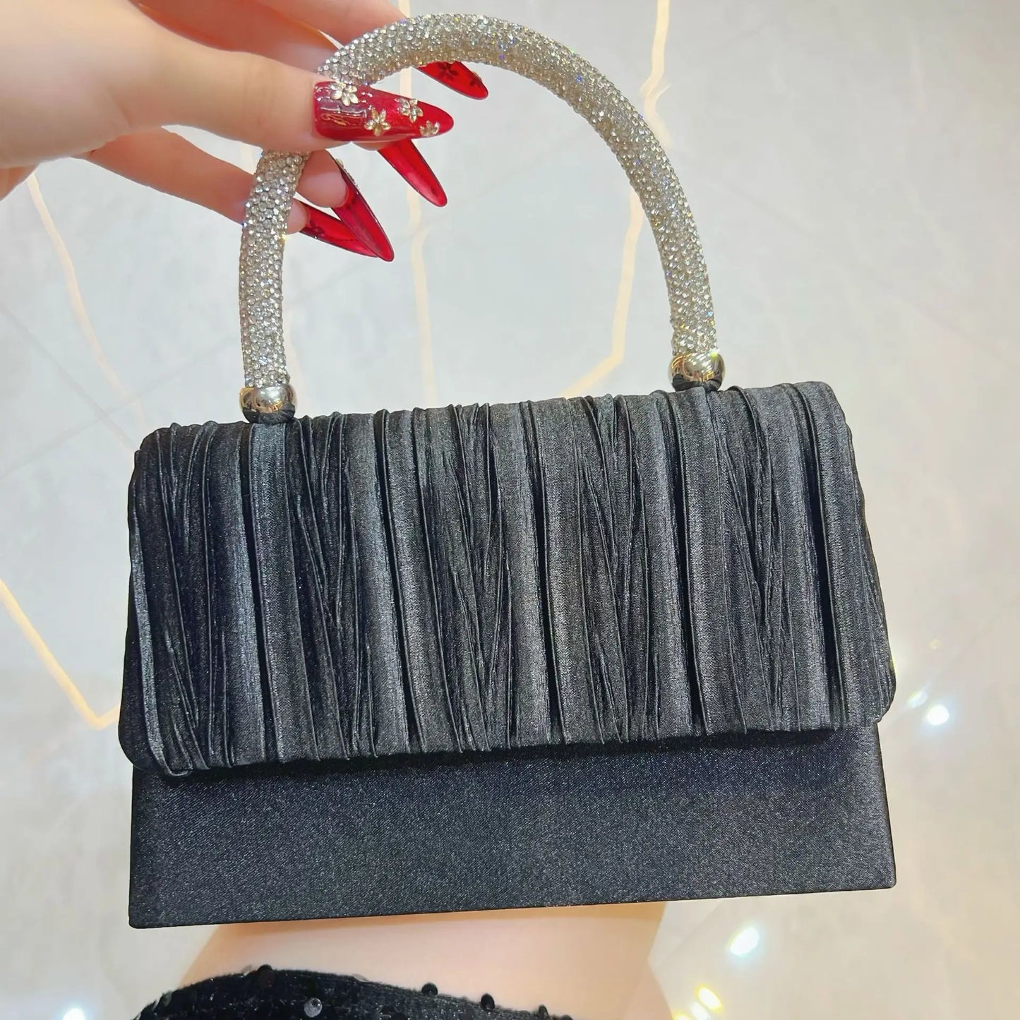Metal Handle Evening Bag