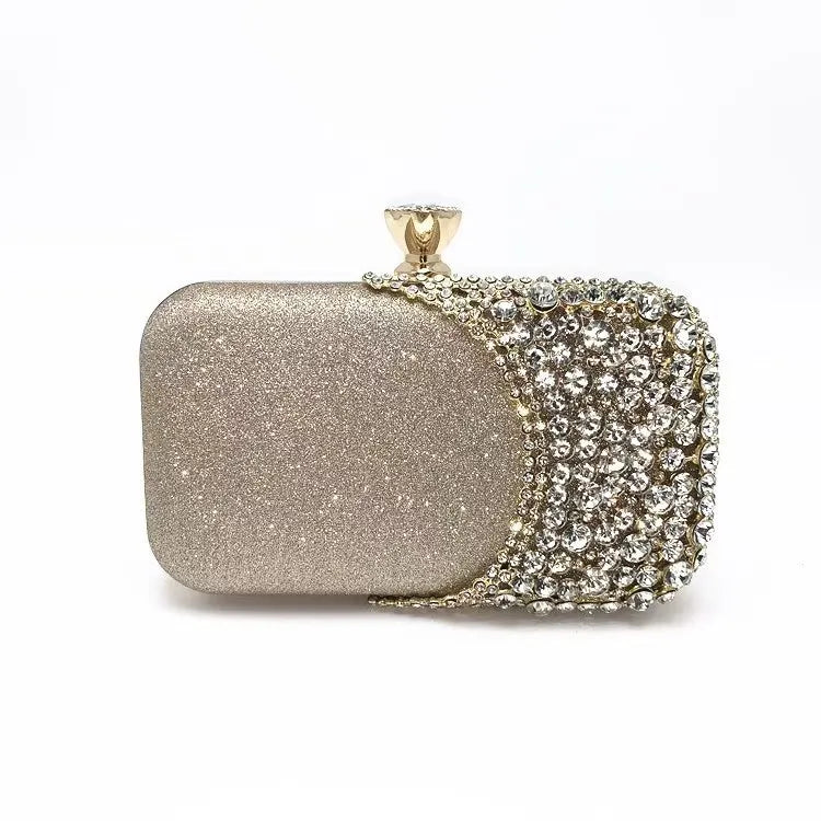 Diamond Sequin Evening Clutch Bag