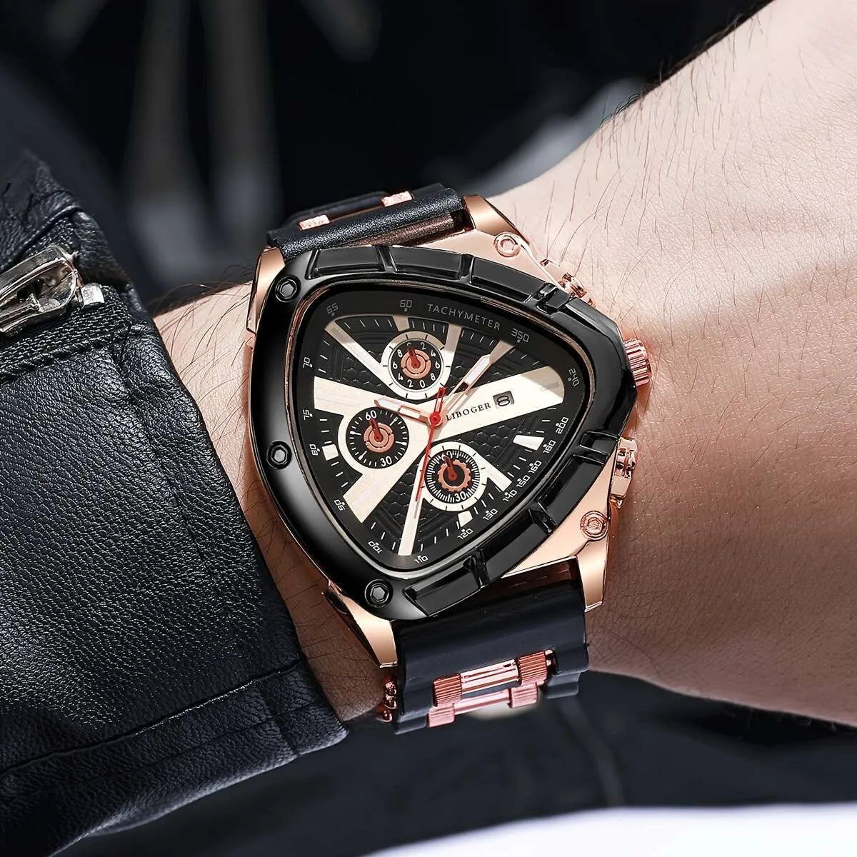 Men's Sports Silicone Auto Date Quartz Watch