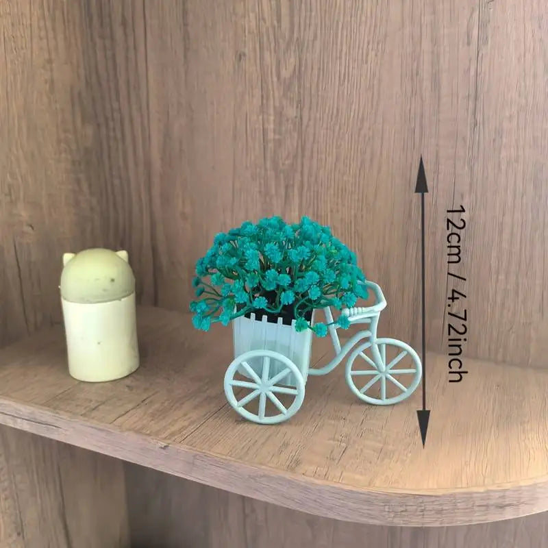 Bicycle Flower Basket Home Decor Artificial