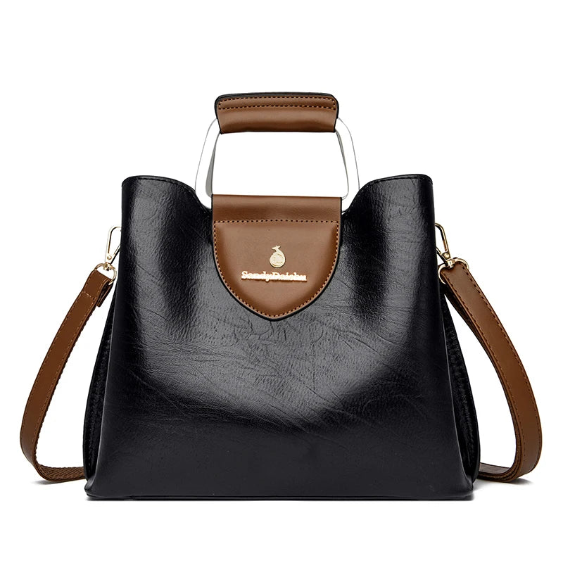 Women's Genuine Leather Luxury Tote Handbag