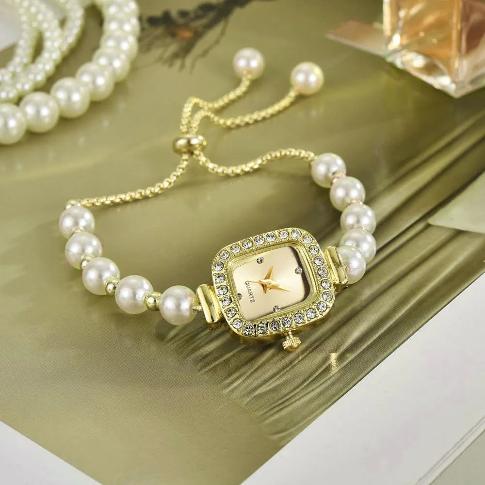 Pearl Bracelet Small Dial Watch