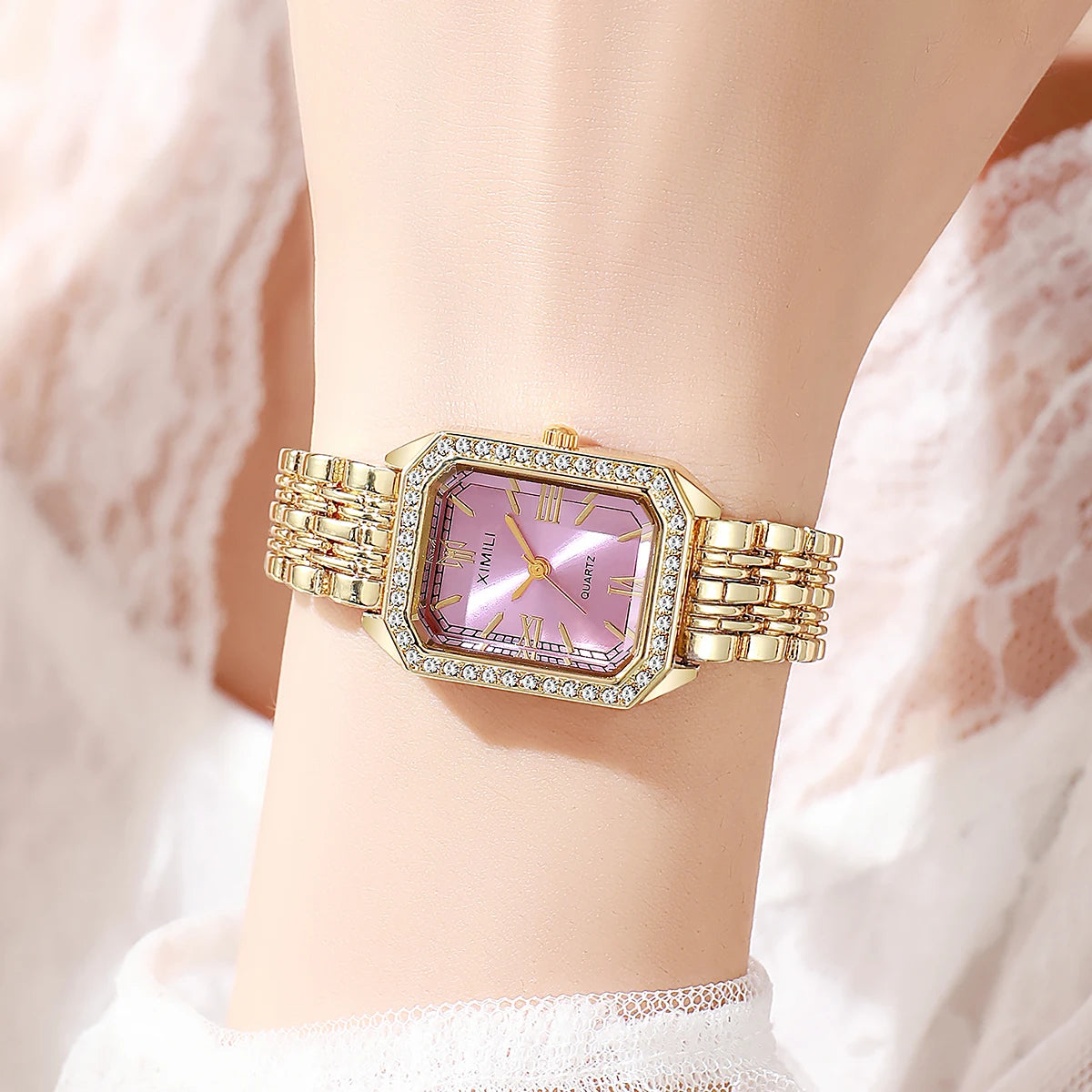Women's Diamond Jewelry Quartz Bracelet Watch