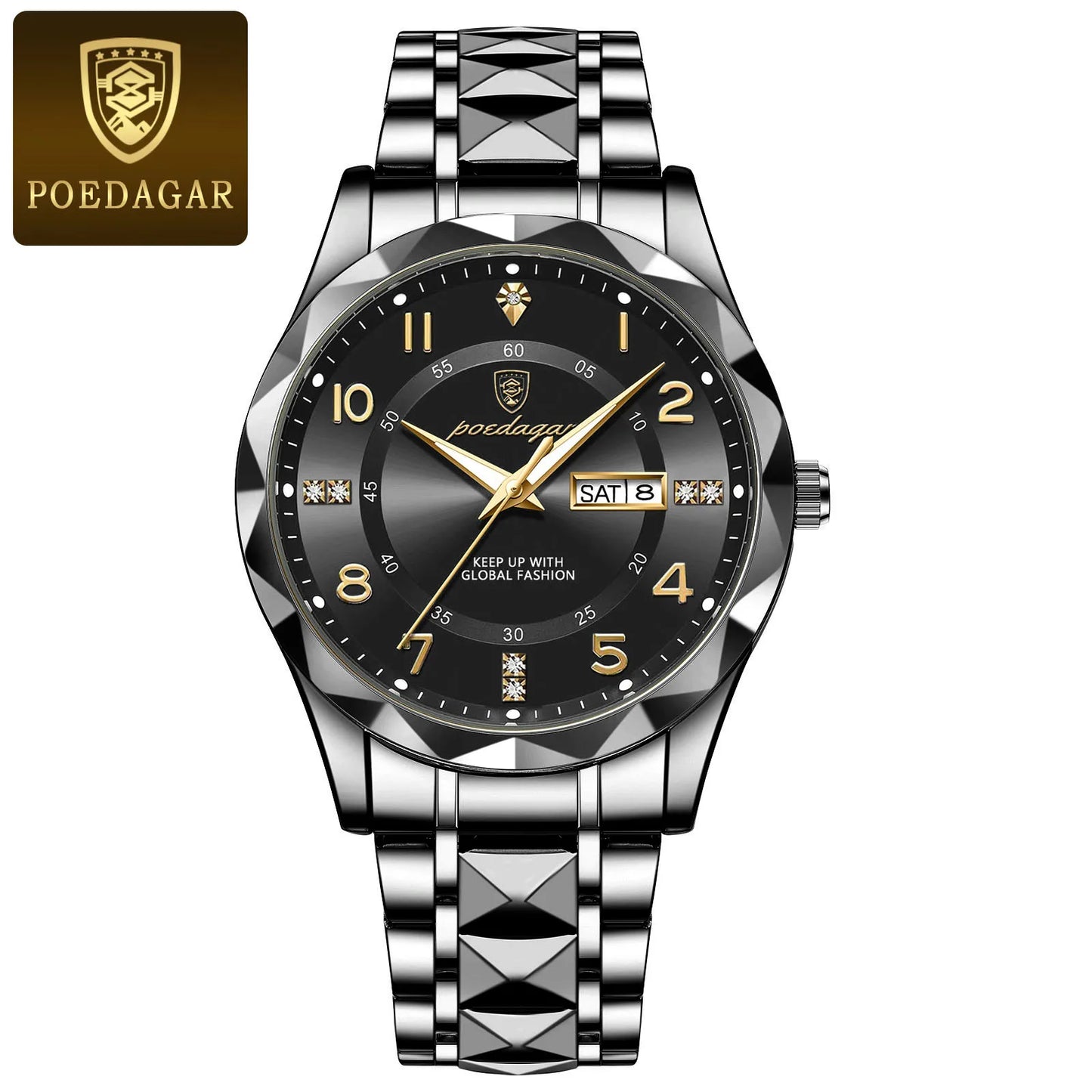 POEDAGAR Luminous Sport Men's Watch