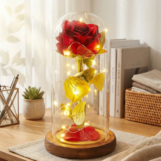 Eternal Rose LED Timer Gift Mom Valentine