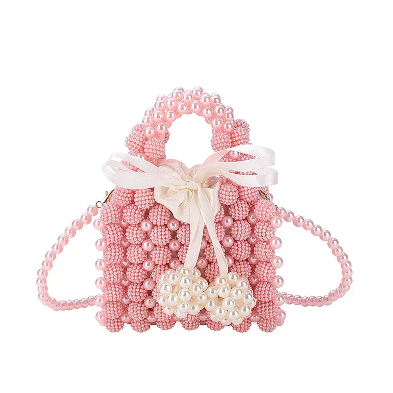 Women's Bow Beaded Mini Crossbody Bag