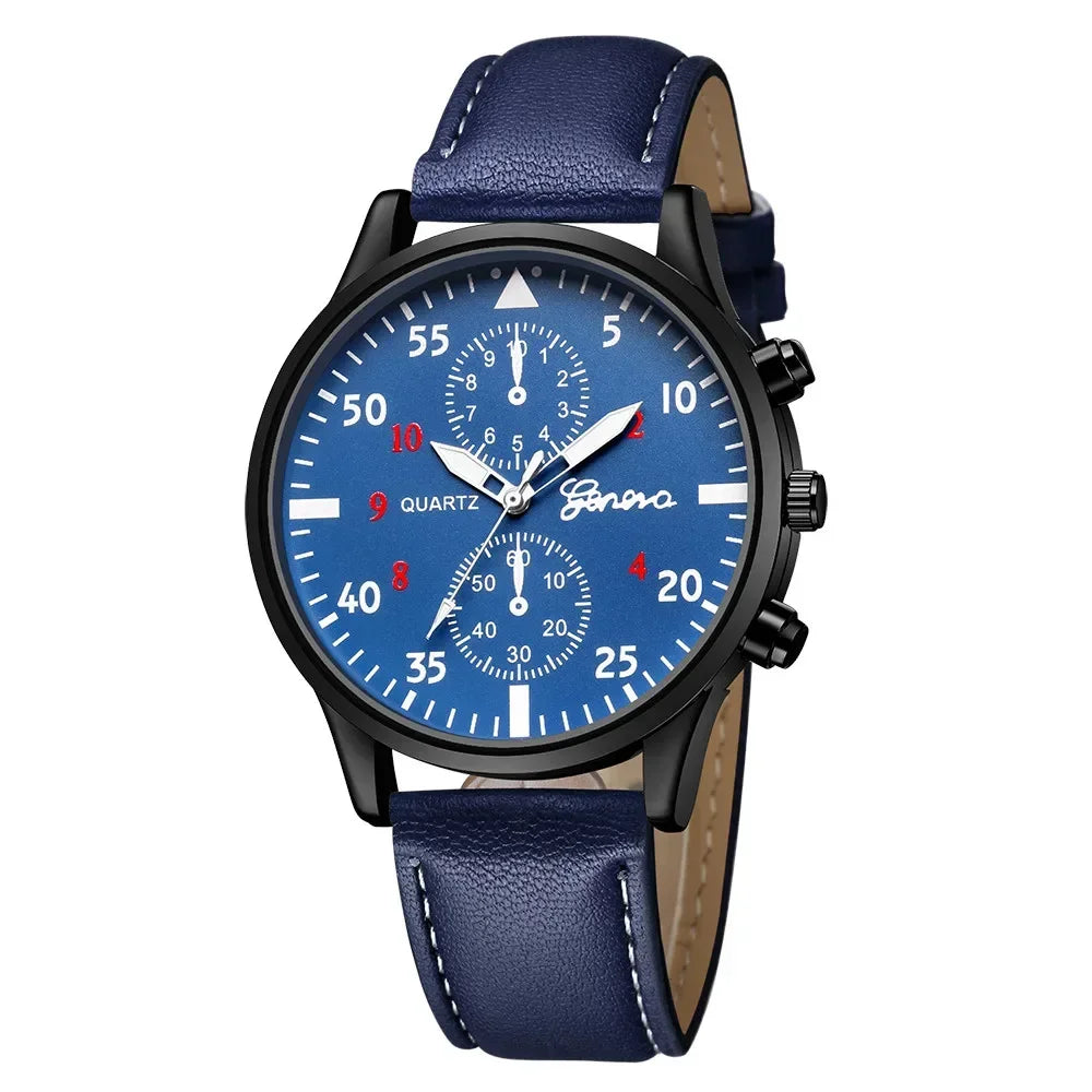 Leather Sport Men Watch