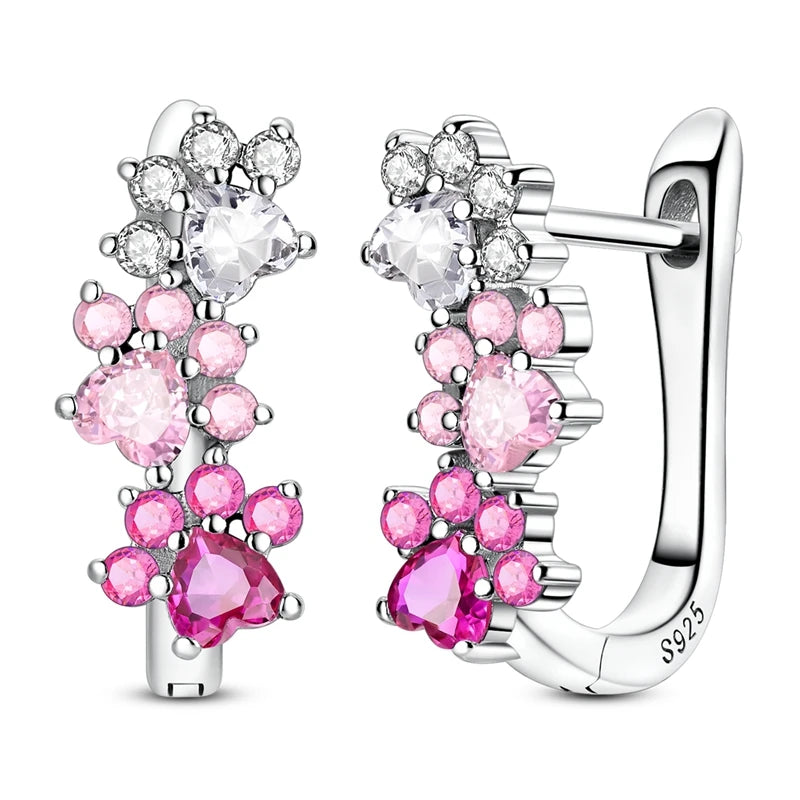 Women's S925 Silver Daisy Hoop Earrings