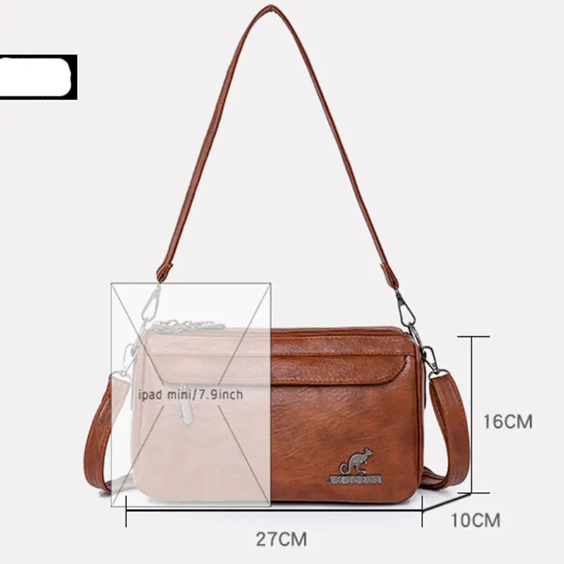 Vintage PU Crossbody Bag