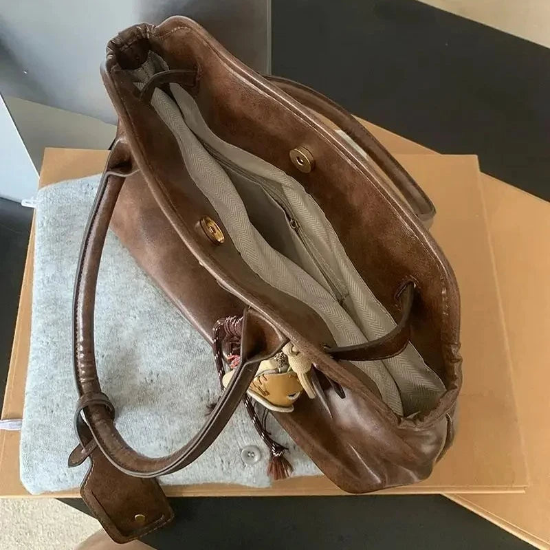 Leather Tote Briefcase Bag