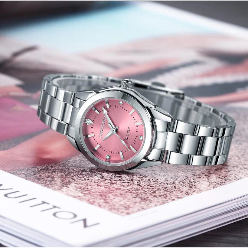 CHRONOS Steel Quartz Ladies Watch