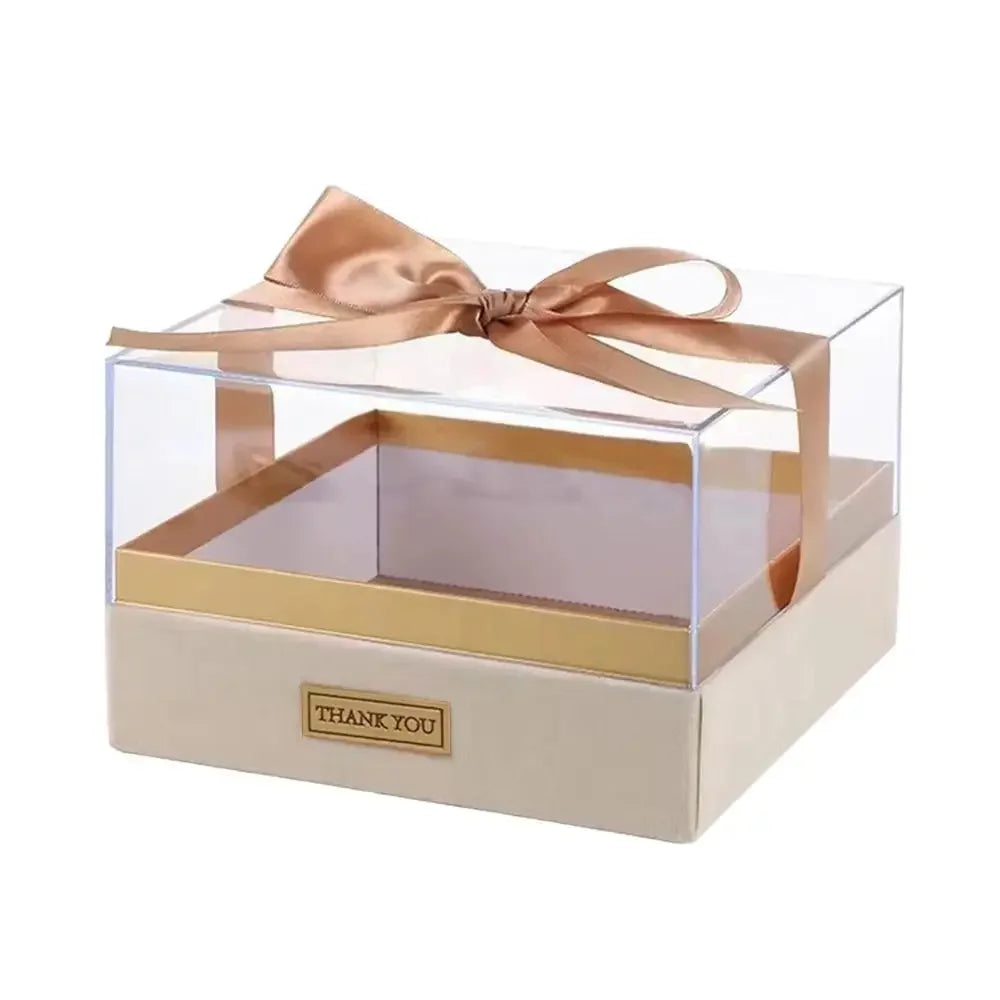 Acrylic Transparent Gift Box Bow Wedding