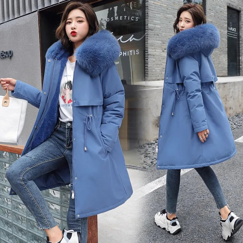 Slim Fleece Women Parka