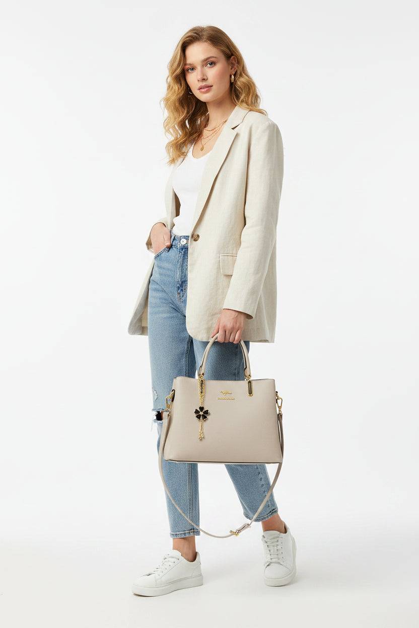Women's PU Leather Zipper Shoulder Bag
