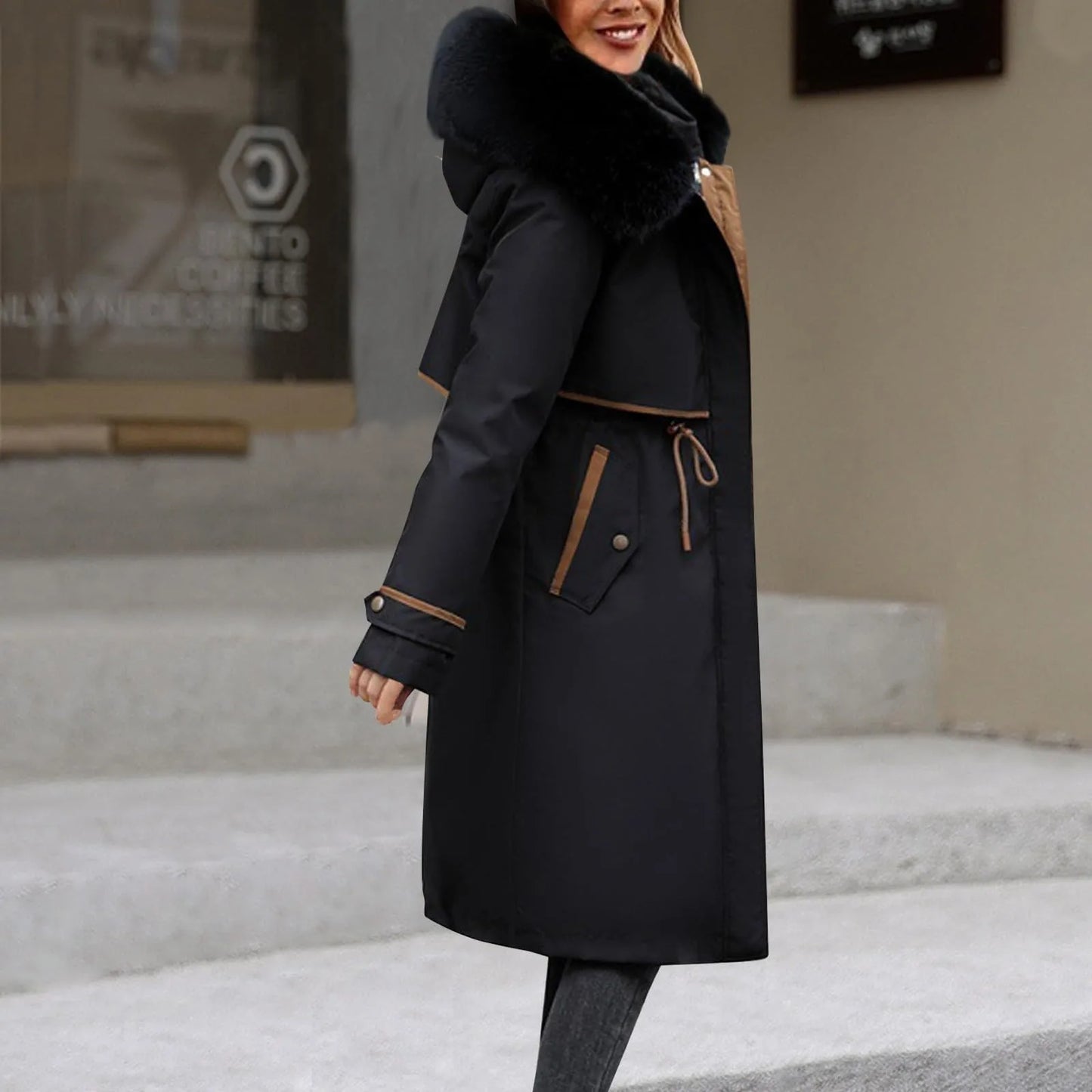 Korean Fleece Women Parka