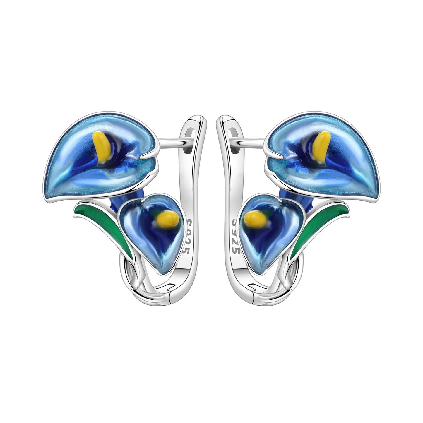 Women's S925 Silver Daisy Hoop Earrings
