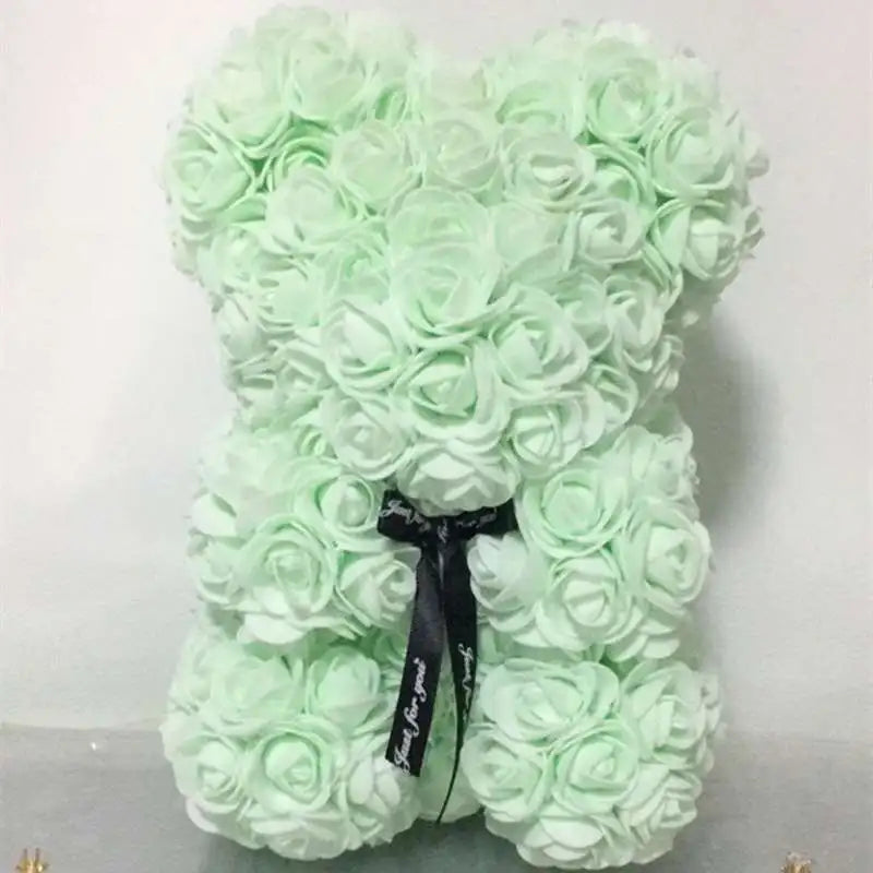 Rose Bear with Simulated Flowers