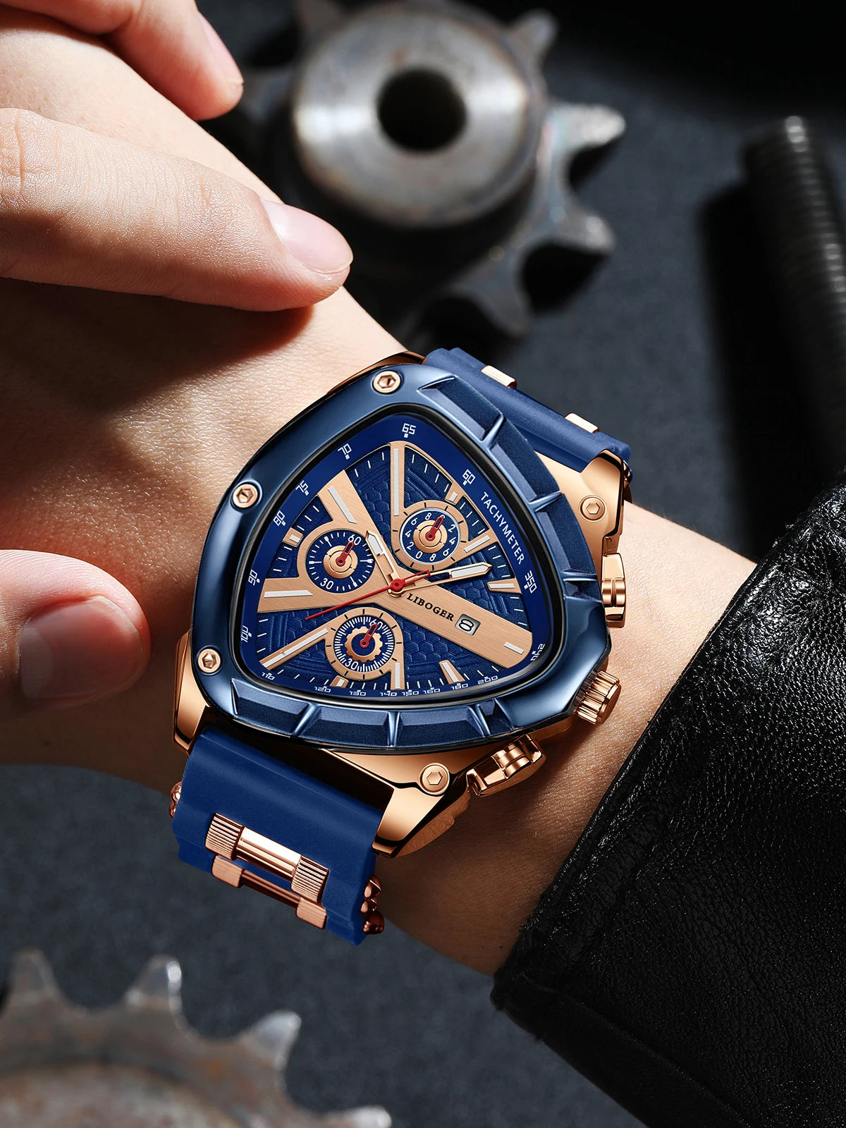 Men's Sports Silicone Auto Date Quartz Watch
