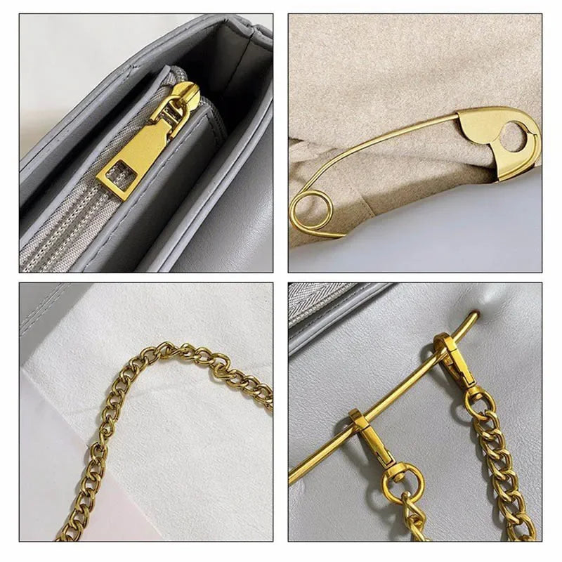 Women's PU Chain Flap Mini Crossbody Bag