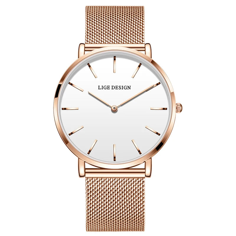 LIGE Classic Steel Ladies Watch
