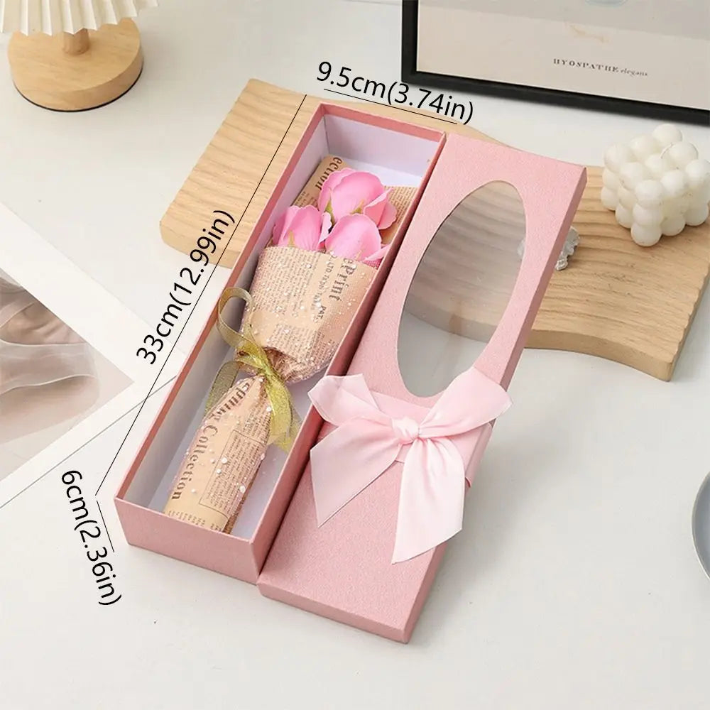 Rose Bouquet Gift Box Bow Decor Teacher
