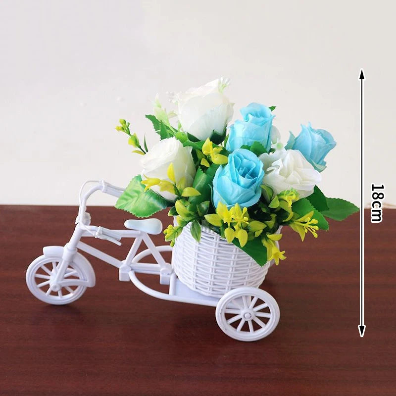 Tricycle Flower Basket Home Garden Decor