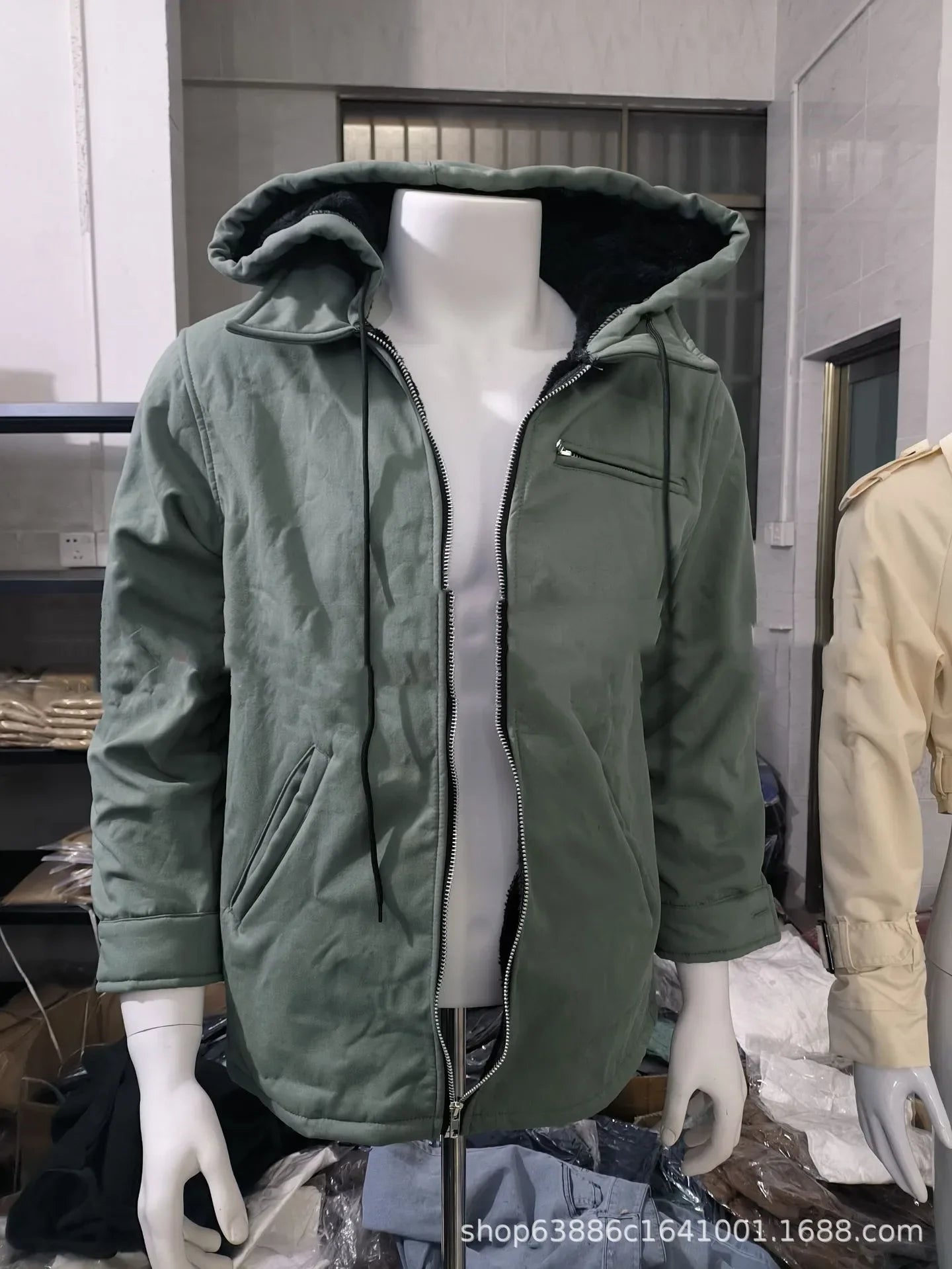 Fleece Hooded Men Jacket