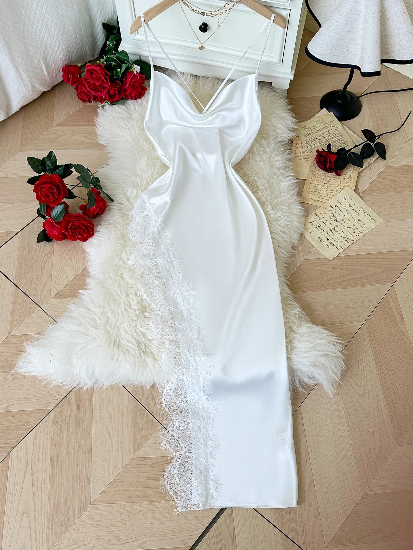 Women's Lace Patchwork Nightgown