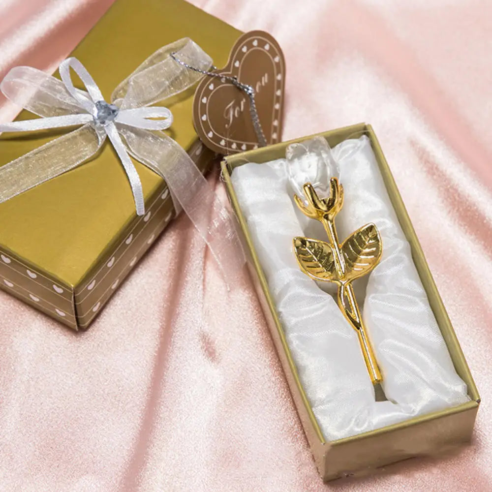 Crystal Glass Rose Artificial Flower Gift