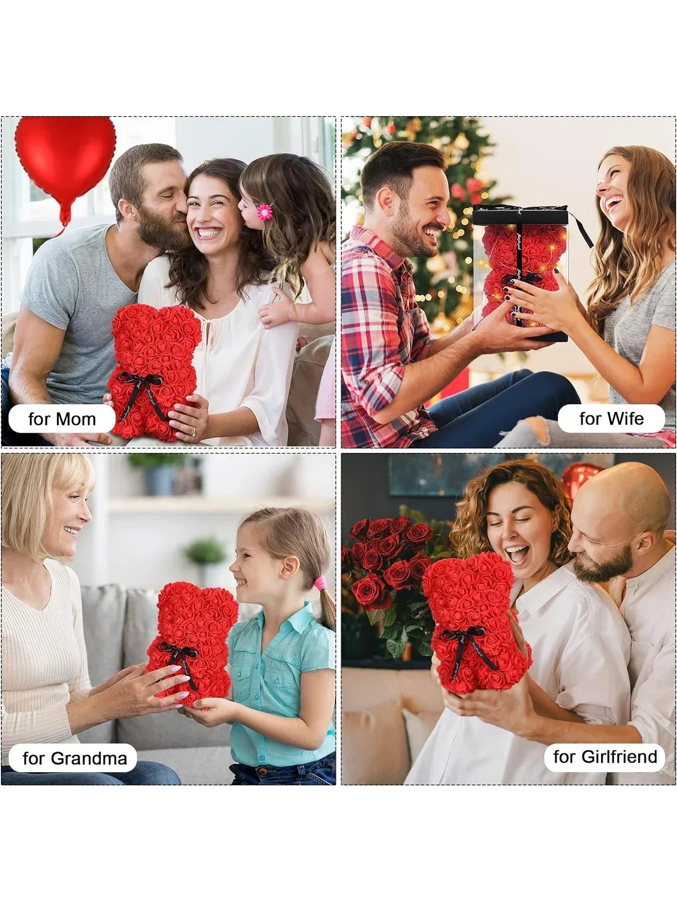 Rose Teddy Bear Gift Valentine Birthday