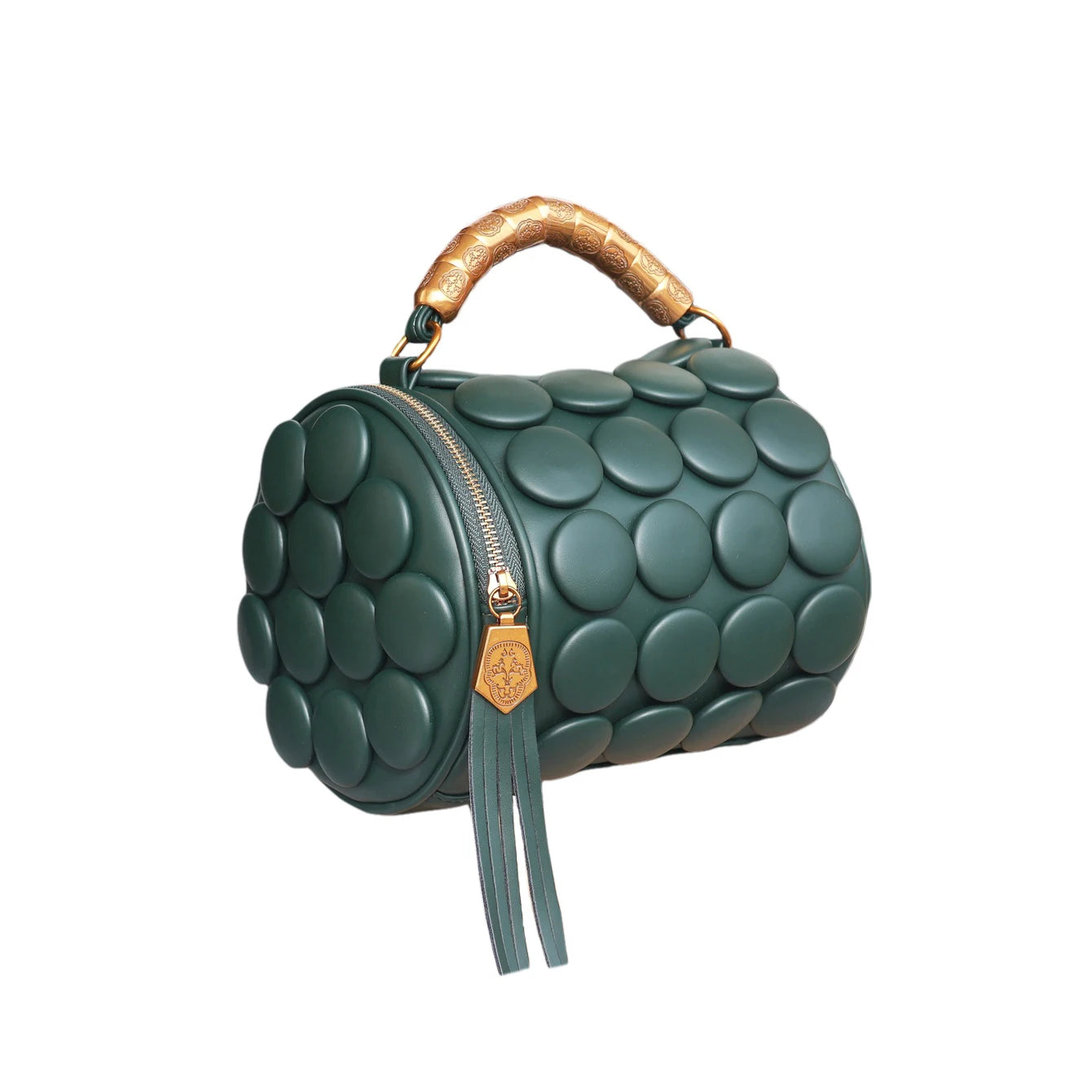 Women's Leather Bucket Messenger Tote Bag