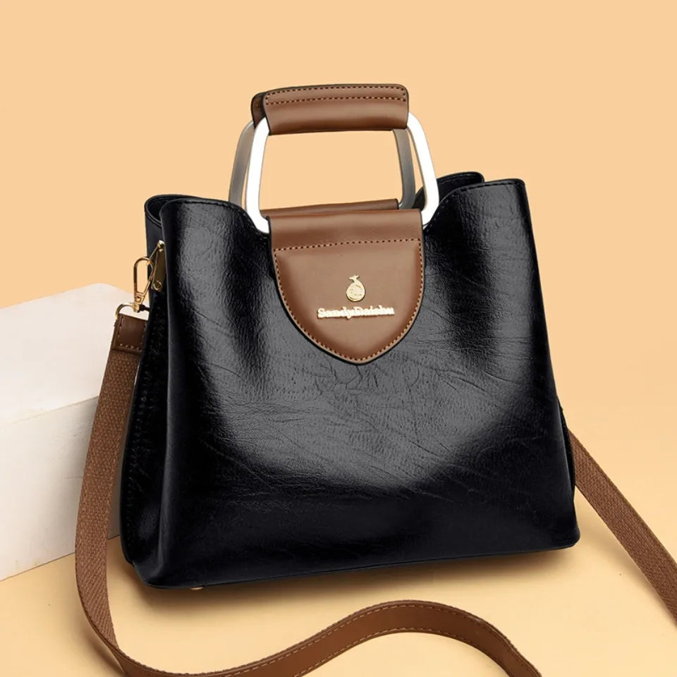 Women's Genuine Leather Luxury Tote Handbag