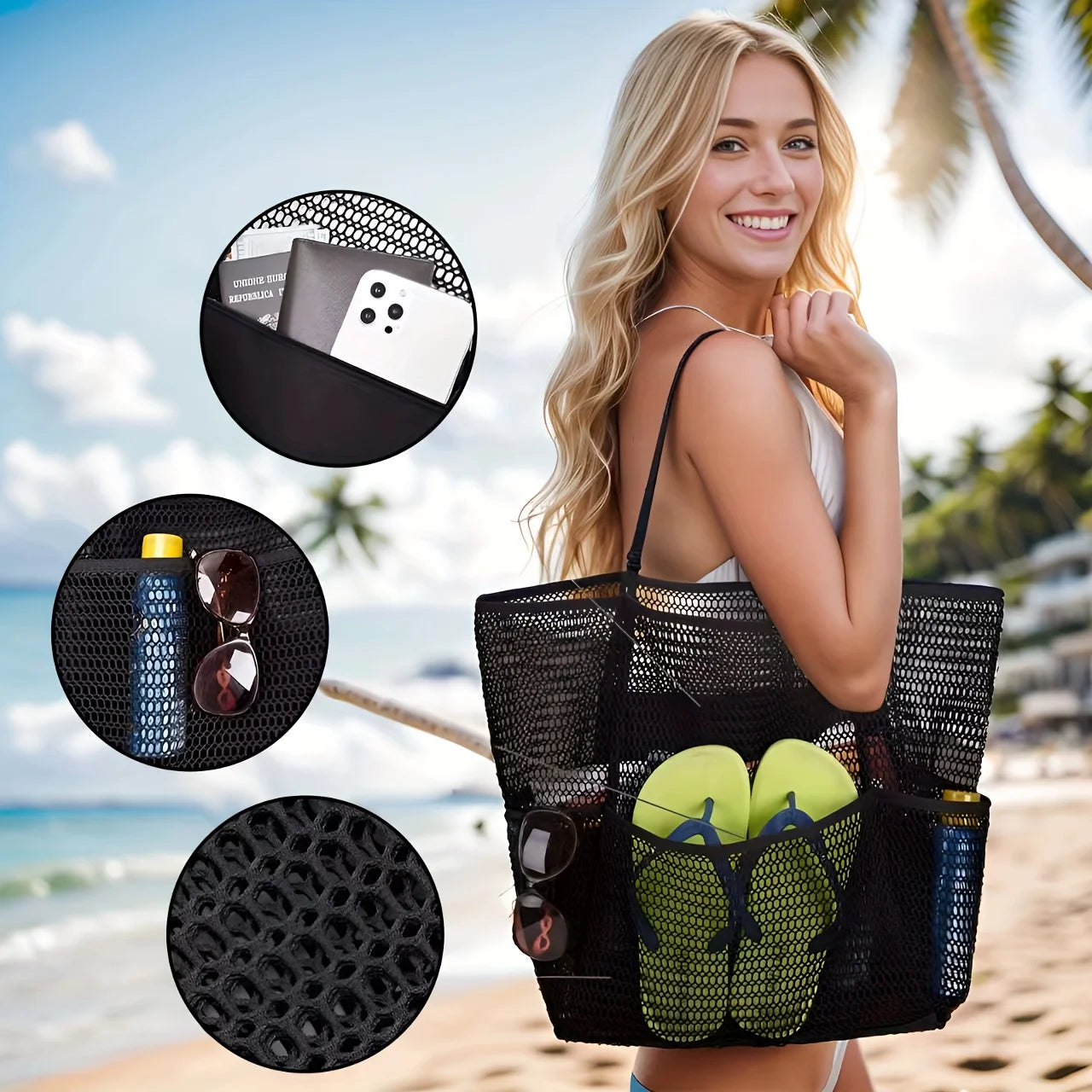 Women's Large Capacity Beach Tote Bag