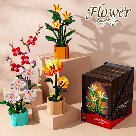 Miniature Orchid Flower Building Blocks Gift